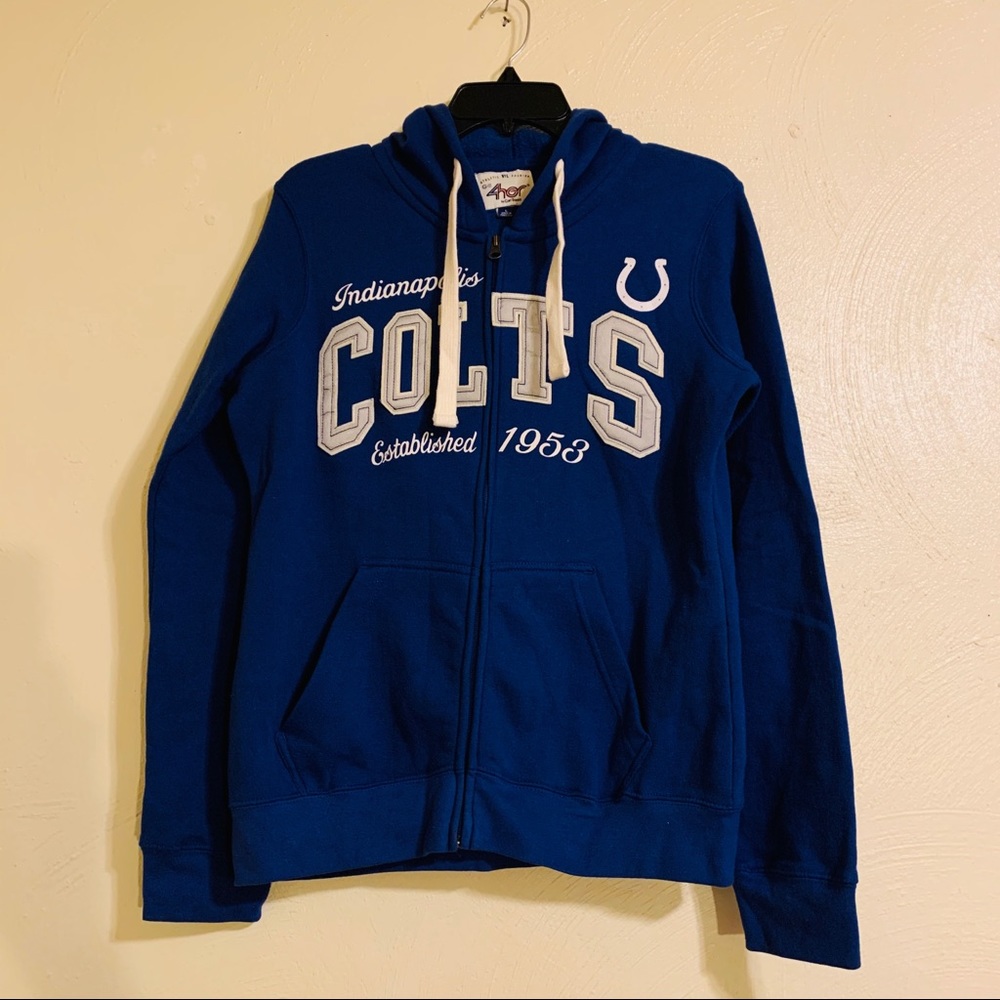 Indianapolis Colts Hooded Zip Sweatshirt Large